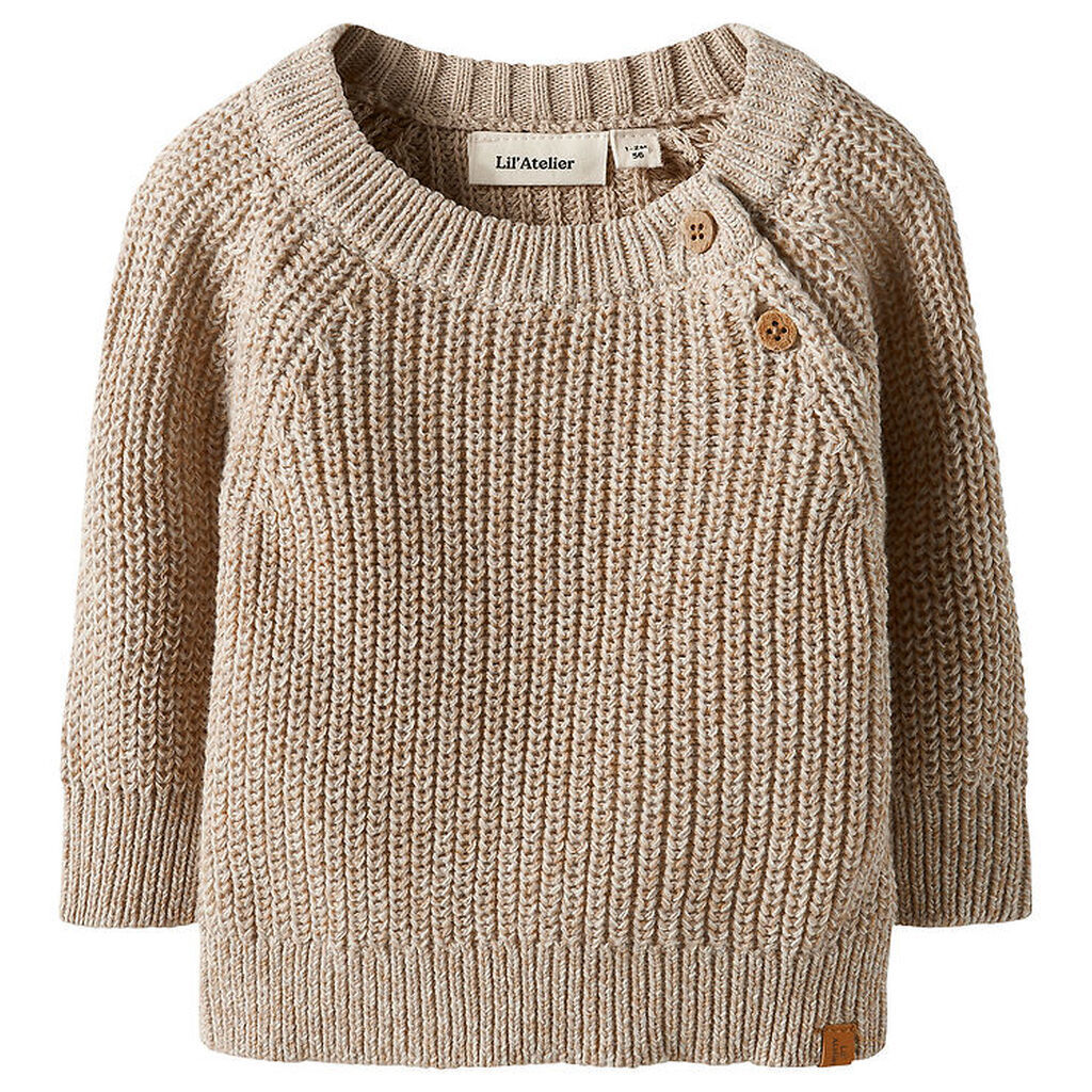 Lil Atelier Bluse - Strik - NbmRokko - Oxford Tan/Melange