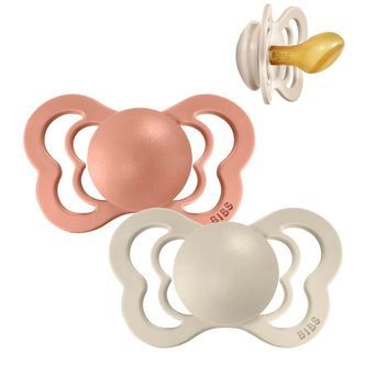 BIBS Couture Sutter - Str. 2 - 2-pak - Anatomisk - Vanilla/Peach