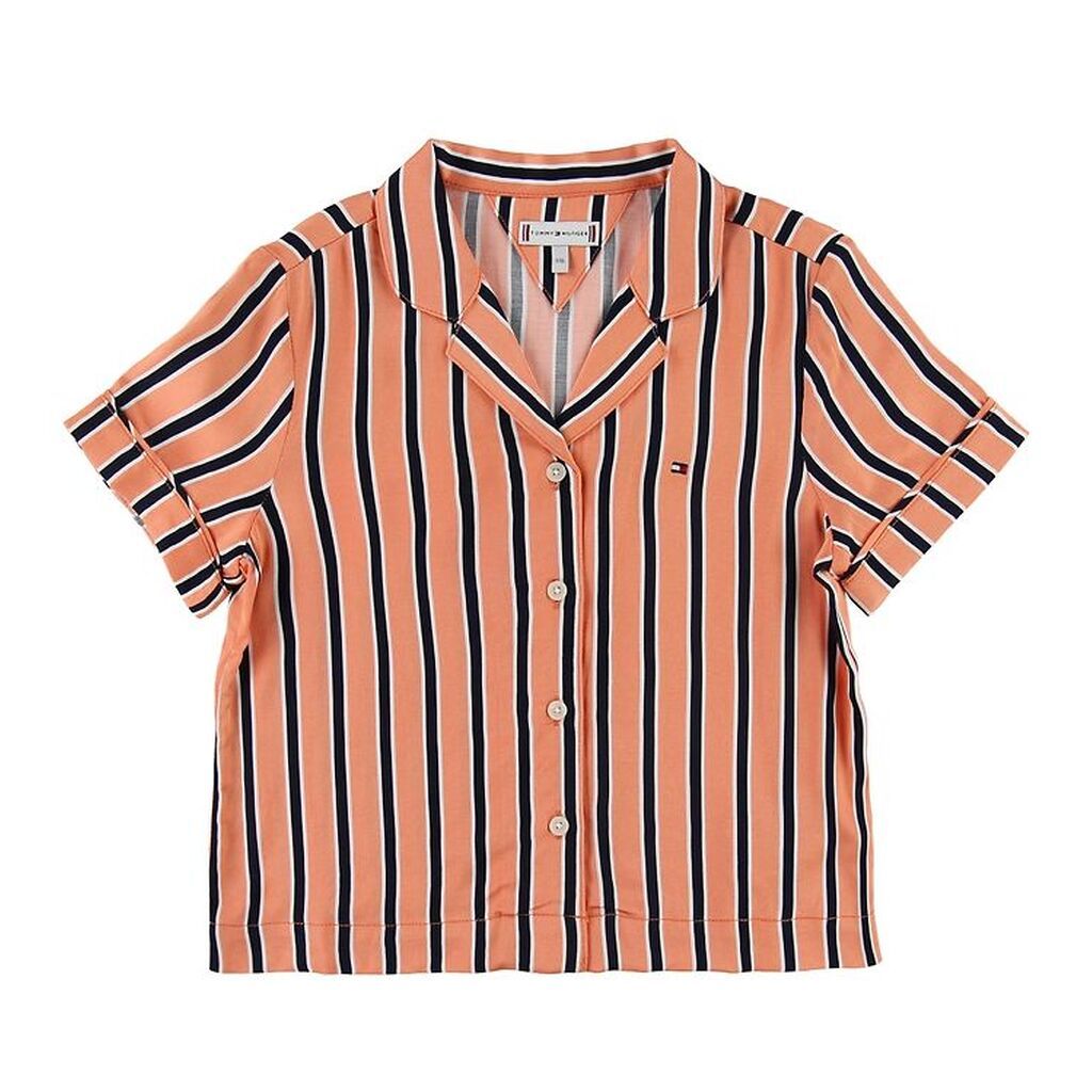 Tommy Hilfiger Skjorte - Resort Stripe - Orange