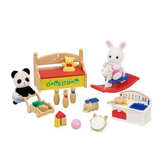 Sylvanian Families - Baby's Toy Box Snow Rabbit & Panda Babies -