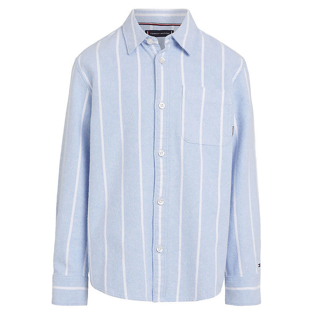 Tommy Hilfiger Skjorte - Vessel Blue/Hvidstribet