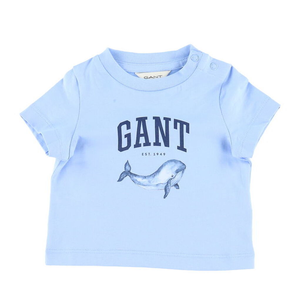 GANT T-shirt - Whale Print - Shade Blue