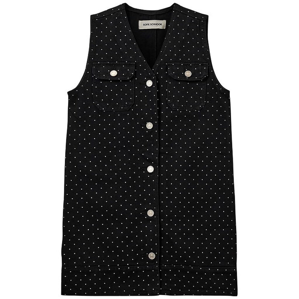 Sofie Schnoor Kjole - Denim - Bille - Sort m. Prikker