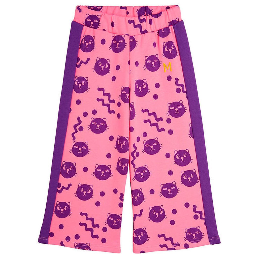 Mini Rodini Sweatpants - Squiggly Cats - Pink