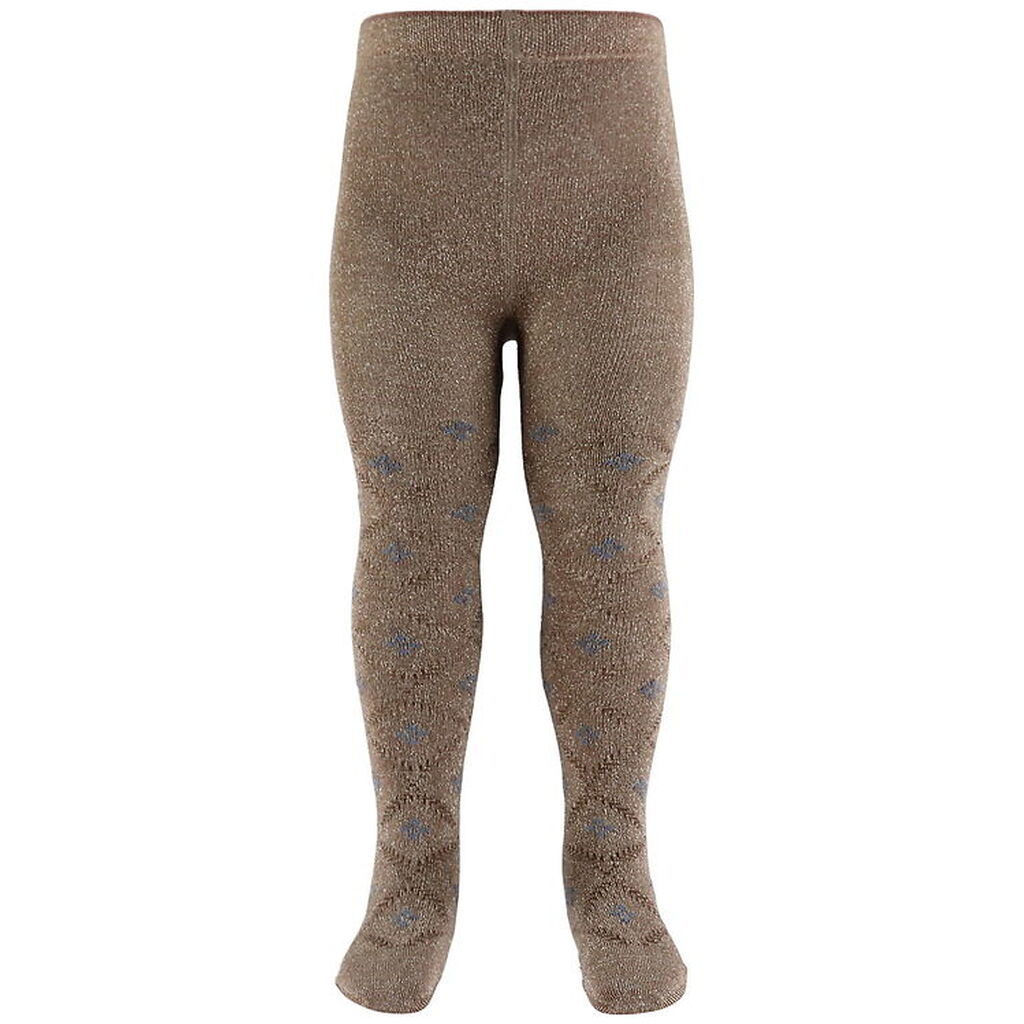MP Strømpebukser - Uld - Freja Glitter - Coca Mocha