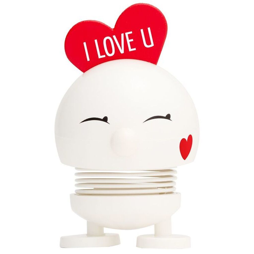 Hoptimist Baby Love Bimble - 8 cm - Hvid m. Hjerte