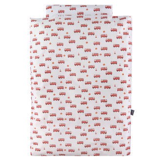 Nørgaard Madsens Sengetøj - Voksen - Hvid m. Brandbiler