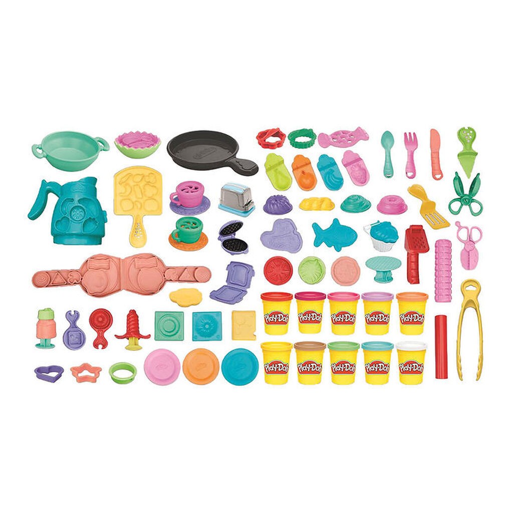 Play-Doh Modellervoks - 50 Dele - Brunch Time Playset
