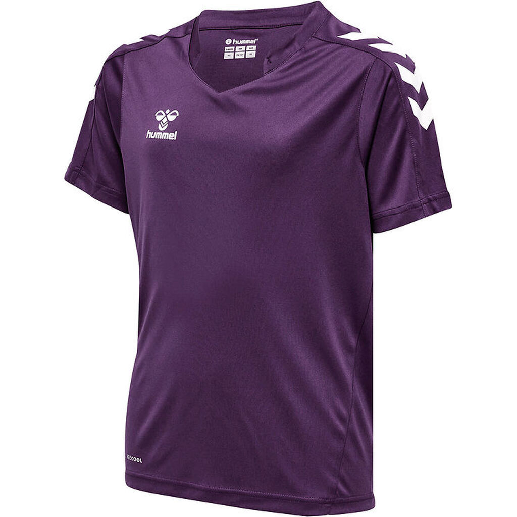 Hummel T-Shirt - hmlCore XK Poly - Acai/Hvid
