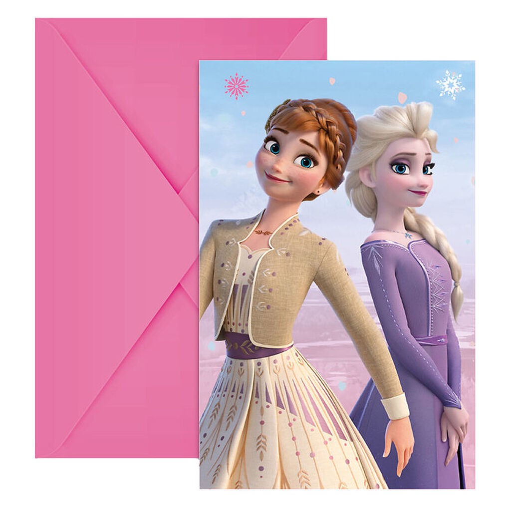 Decorata Party Invitationer - 6-pak - Frozen II Wind Spirit