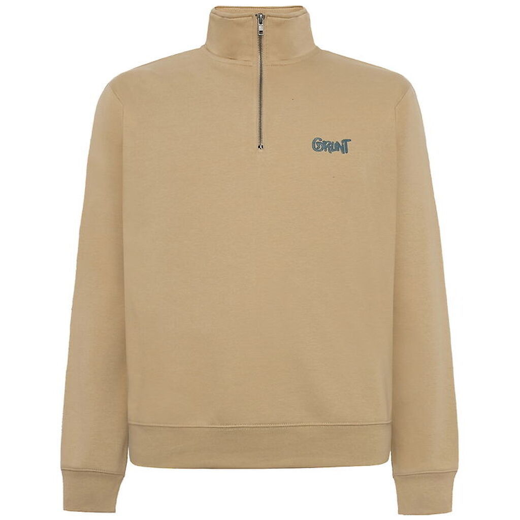 Grunt Sweatshirt - GrVitto - Sand m. Mørkegrøn
