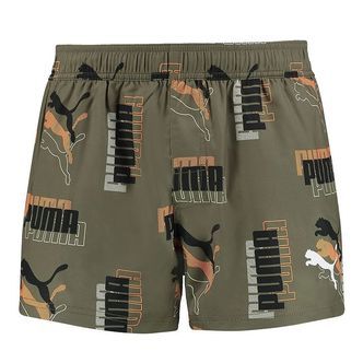 Puma Badeshorts - Logo - Moss Green Combo