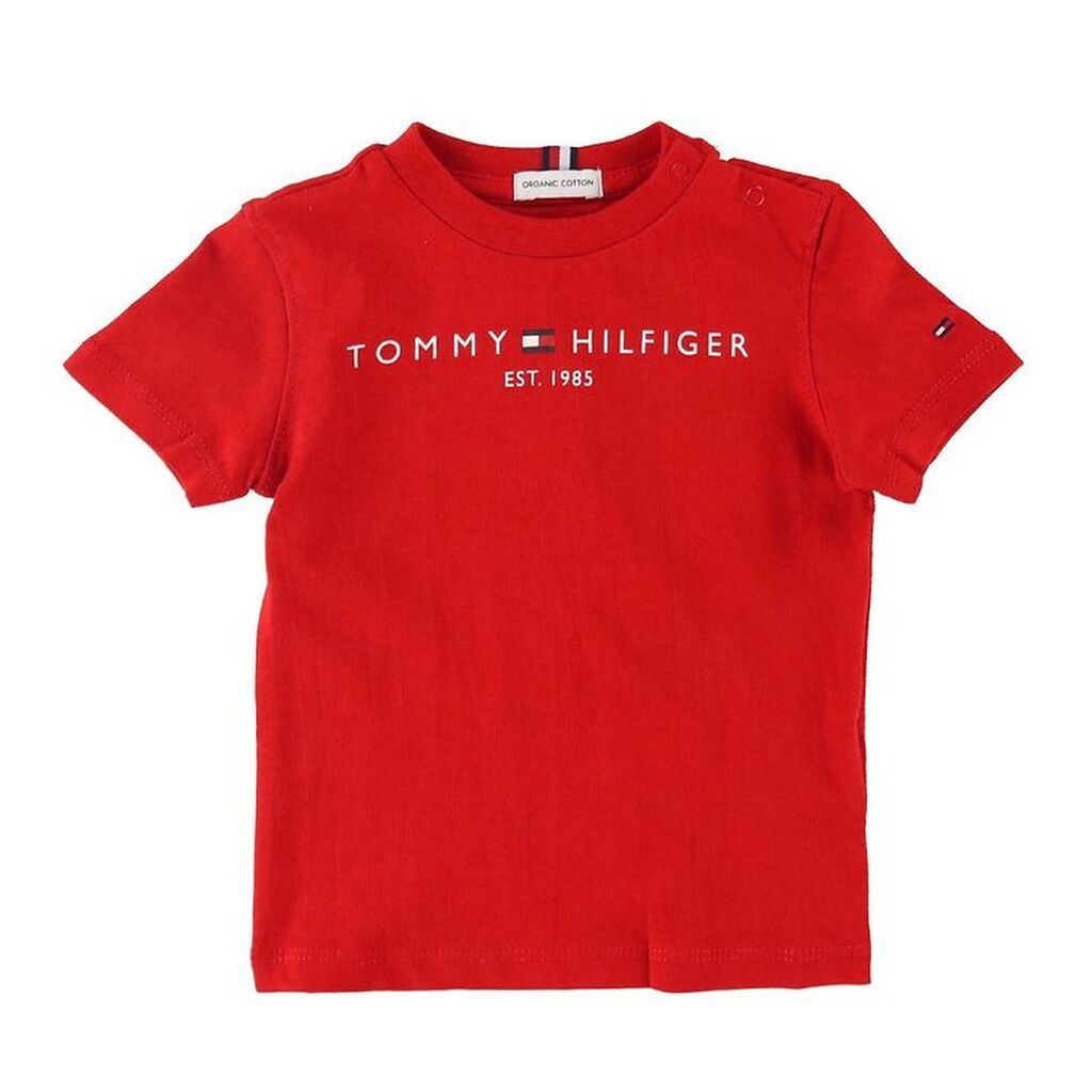 Tommy Hilfiger T-shirt - Essential - Organic - Deep Crimson