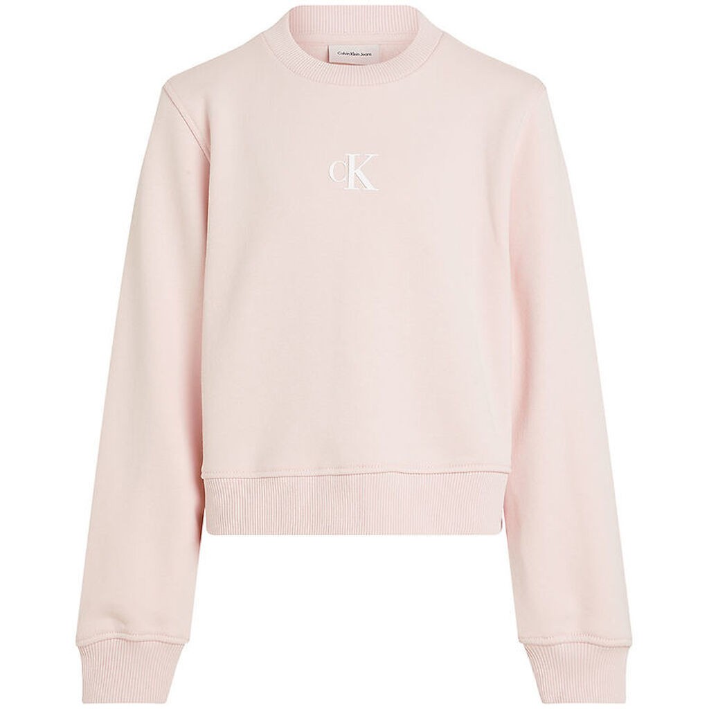 Calvin Klein Sweatshirt - Ck Logo - Silver Peony Pink