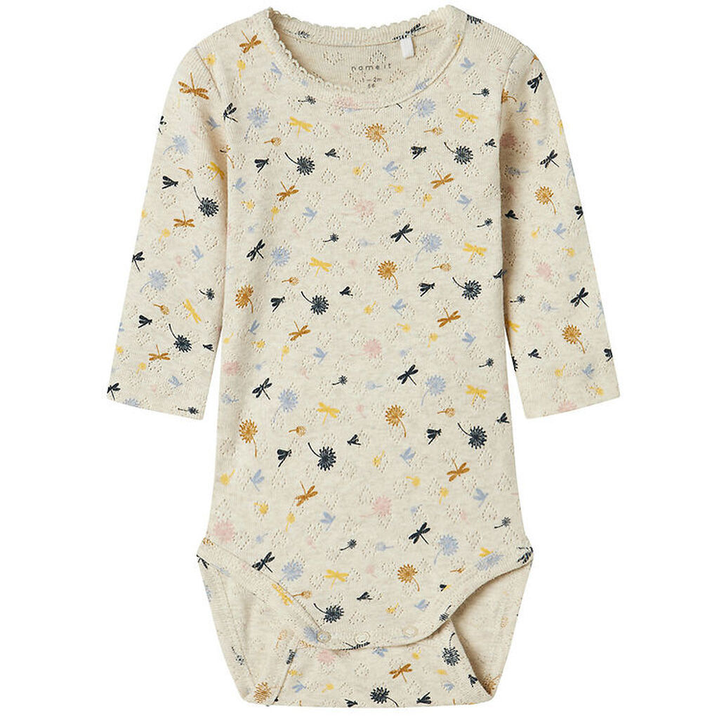 Name It Body l/æ - NbfKoral - Peyote Melange m. Hulmønster