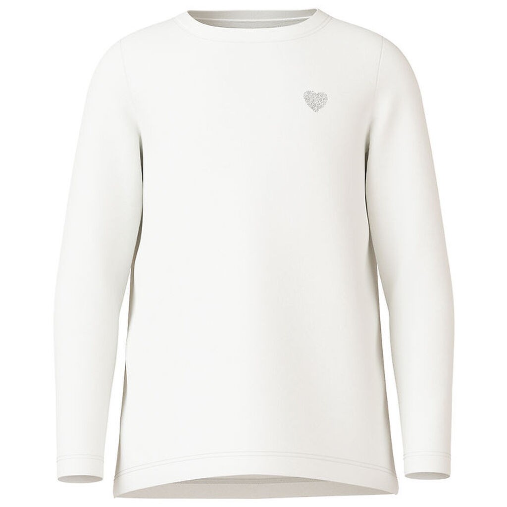 Name It Bluse - Noos - NkfVioline - Bright White m. Hjerte