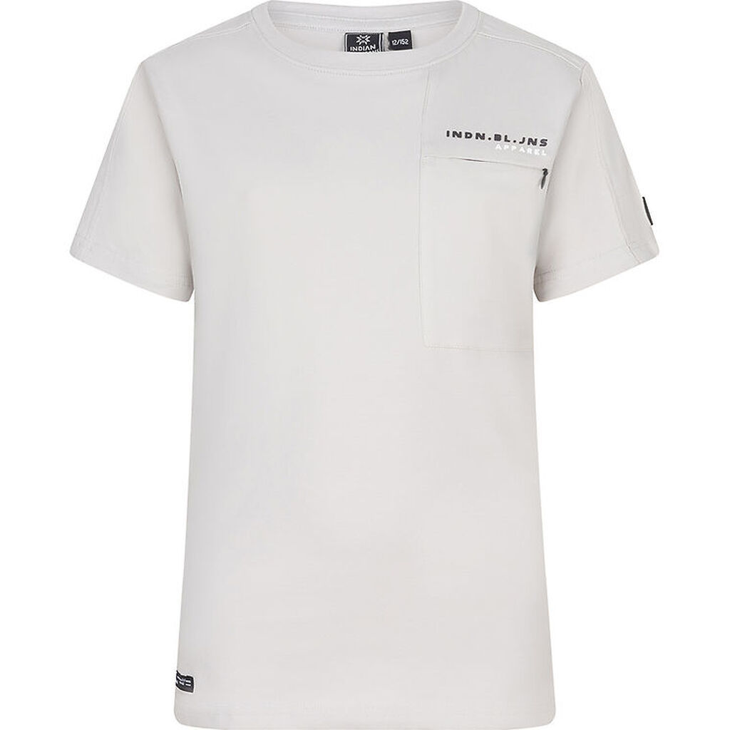 Indian Blue Jeans T-shirt - Pocket Zip - Grå
