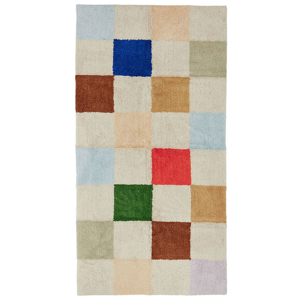 OYOY Gulvtæppe - Chess Rug - 168x84 cm - Multi
