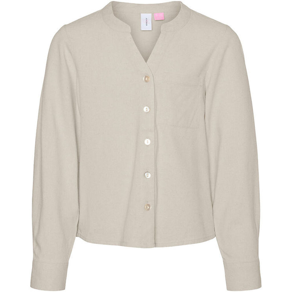 Vero Moda Girl Skjorte - VmMymilo - V-Neck - Silver Lining