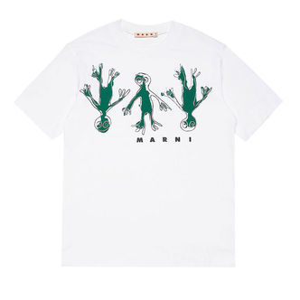 Marni T-shirt - Hvid/Grøn