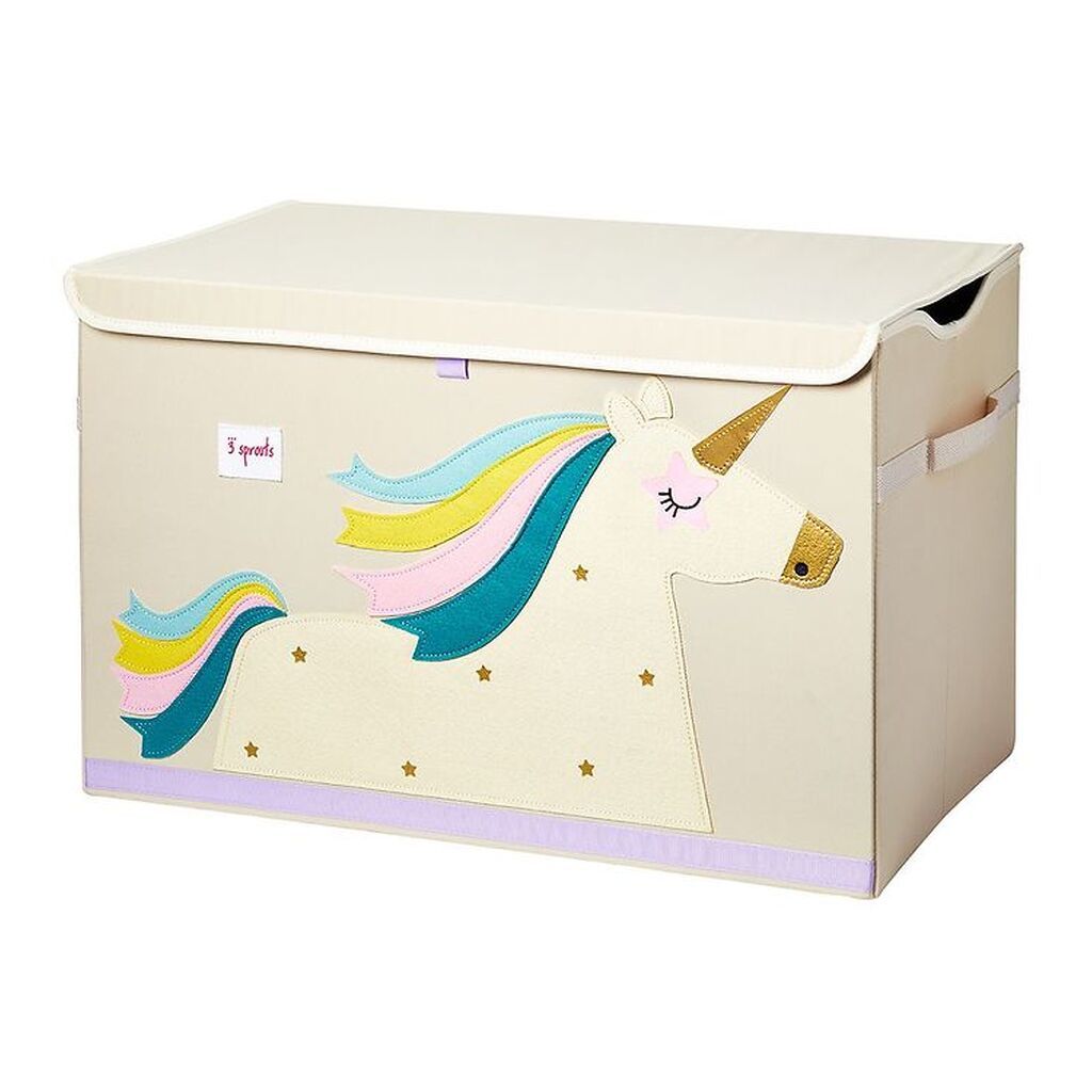 3 Sprouts Opbevaringskasse - 61x37x38 - Enhjørning