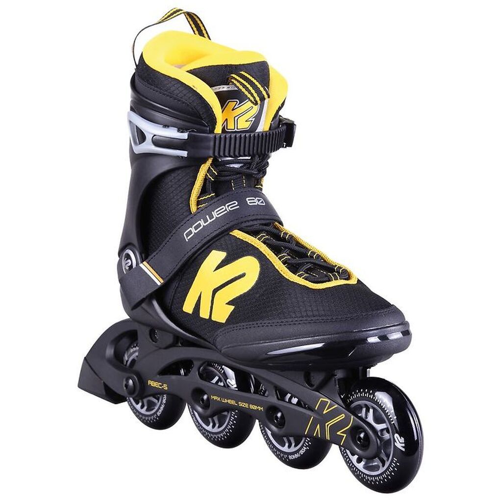K2 Rulleskøjter - Power 80 - Sort/Gul - Inliner