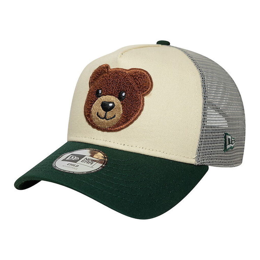 New Era Kasket - Trucker - Bear - Lysebeige/Grøn