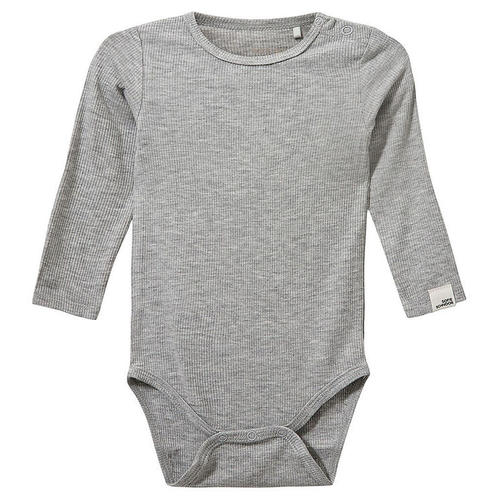 Sofie Schnoor Body l/æ - Rib - DicteSB - Gråmeleret