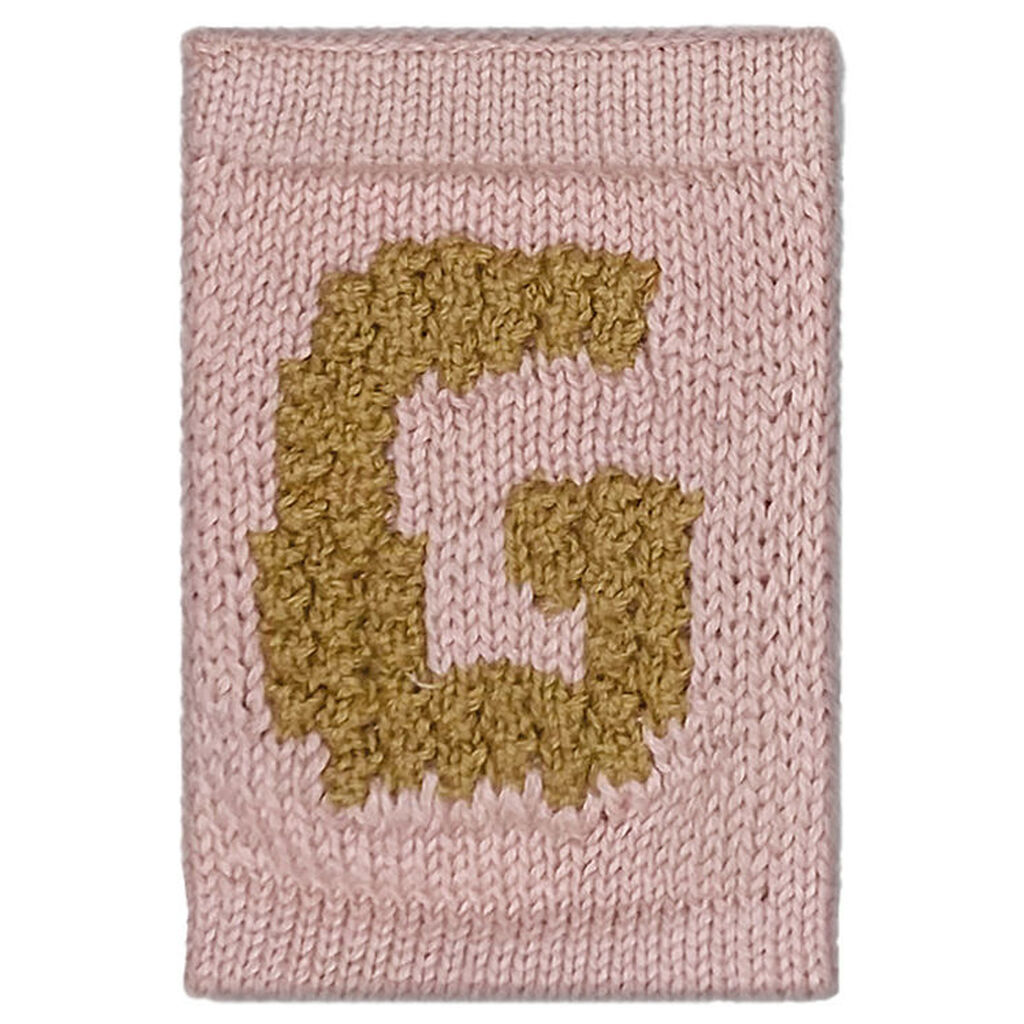 Smallstuff Strikket Bogstav - G - Rosa Alfabet