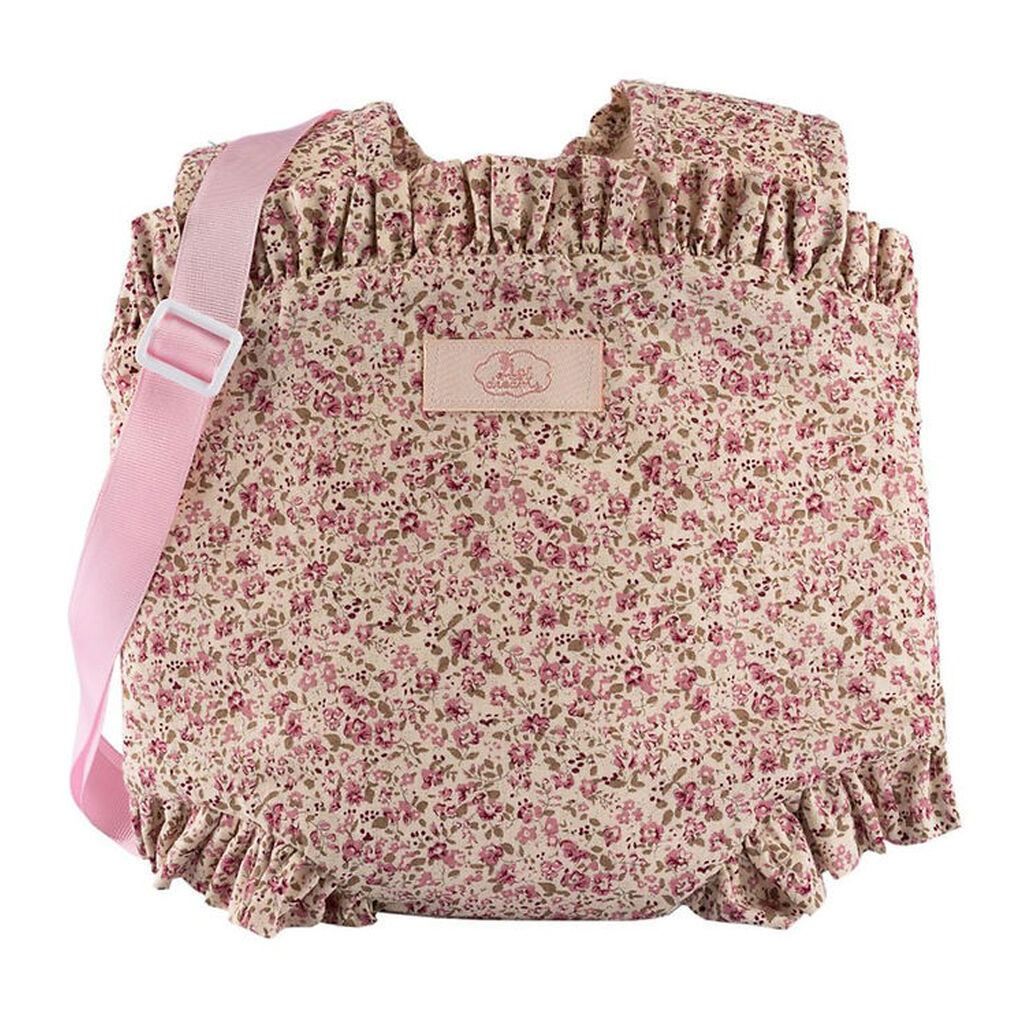 Asi Dukketilbehør - Dukkebæresele - Rosa/Blomster