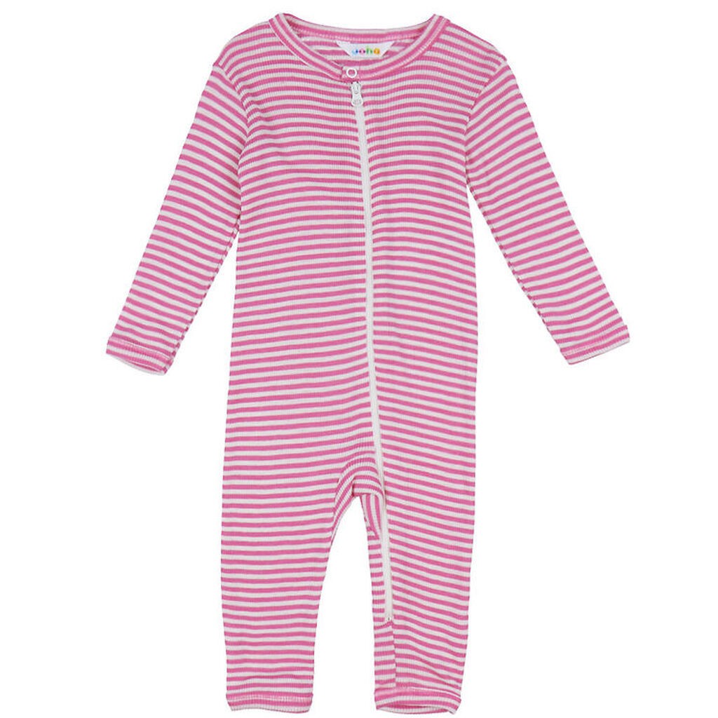 Joha Heldragt - Rib - Uld/Silke - Off White/Pink
