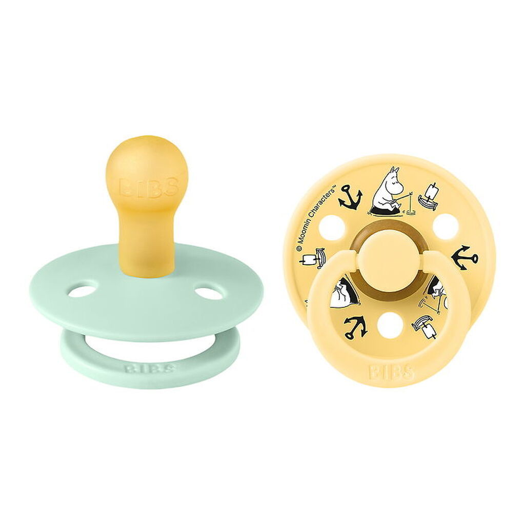 BIBS x Moomin Colour Sutter - Str. 1 - 2-pak - Nordic Mint Mix