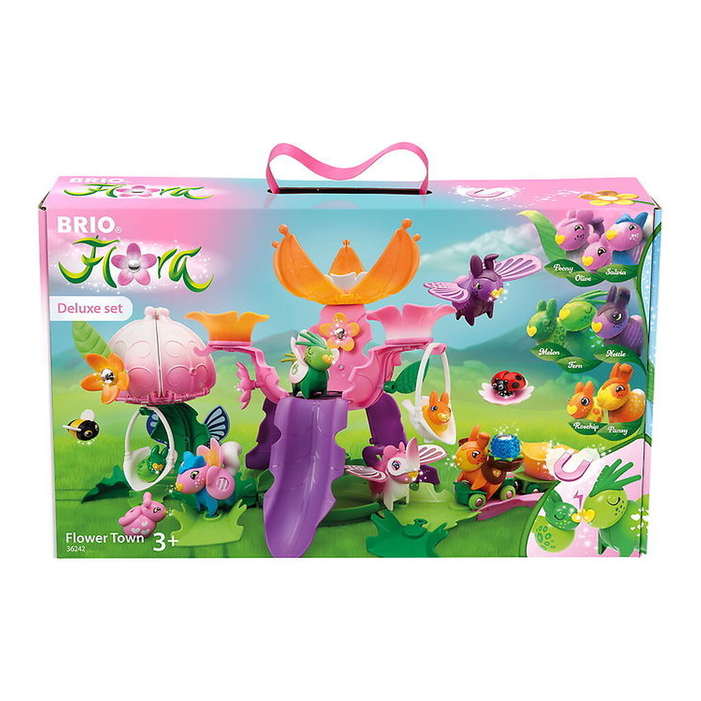 BRIO Flora Blomsterby m. Figurer - 47 Dele