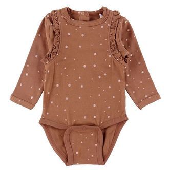 Minymo Body l/æ - Brun m. Prikker