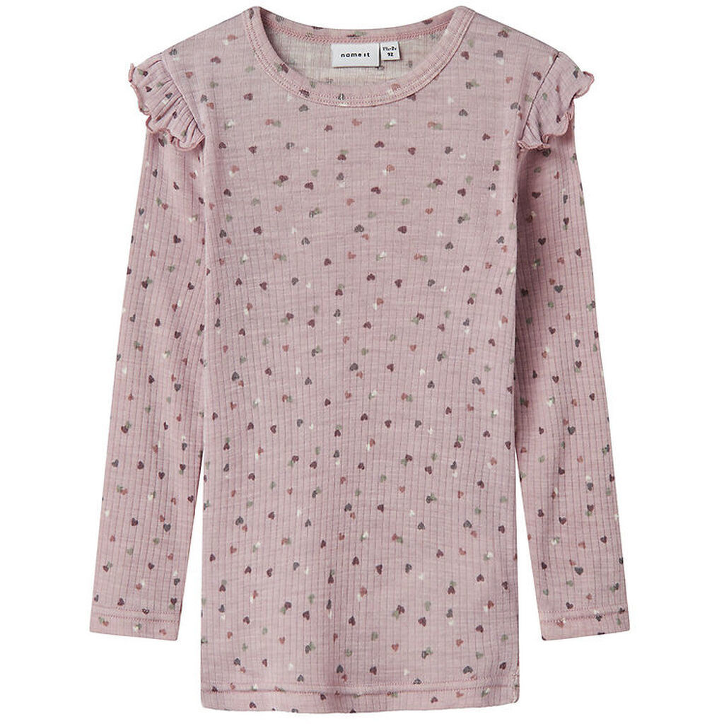 Name It Bluse - Uld - Rib - NmfWomi - Shadow Gray/Duts