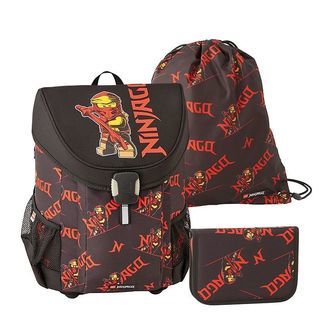 LEGOÂ® Ninjago Skoletaskesæt - Sort/Rød