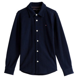 Tommy Hilfiger Skjorte - Micro Waffle - Dark Night Navy