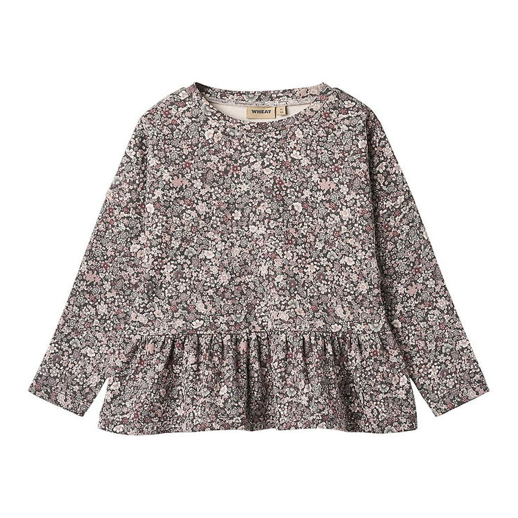 Wheat Bluse - Carolina - Purple Stone Flowers