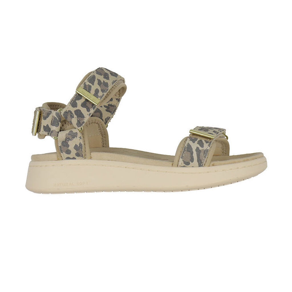 Woden Sandaler - Line Suede - Leopard