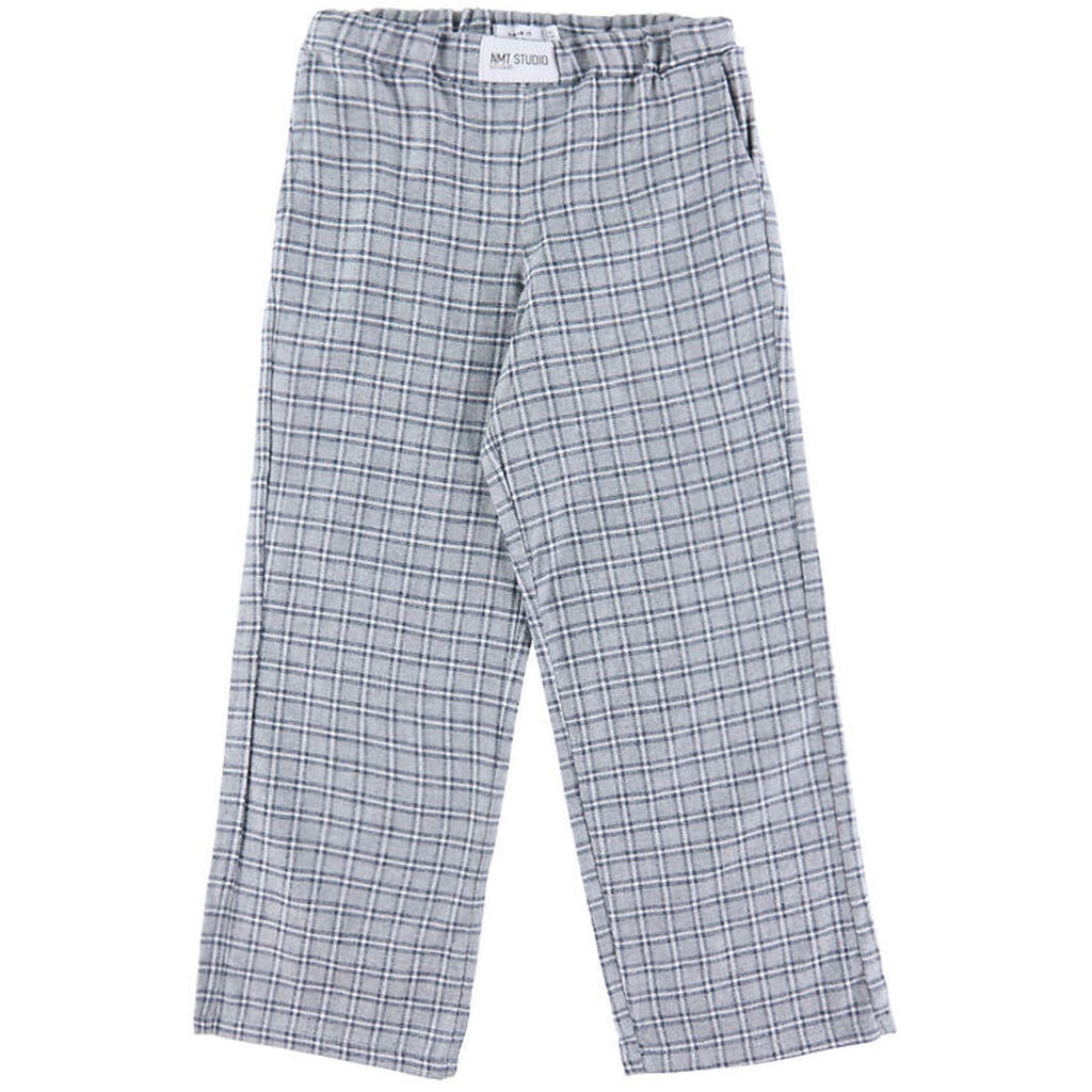 Name It Bukser - NknStrane - Grey Melange Checks