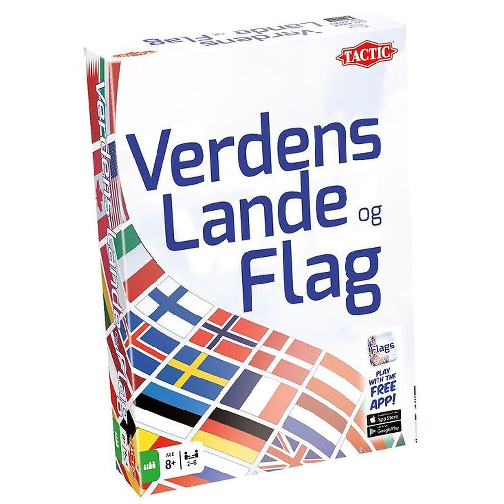 TACTIC Brætspil - Verdens Lande og Flag - Dansk
