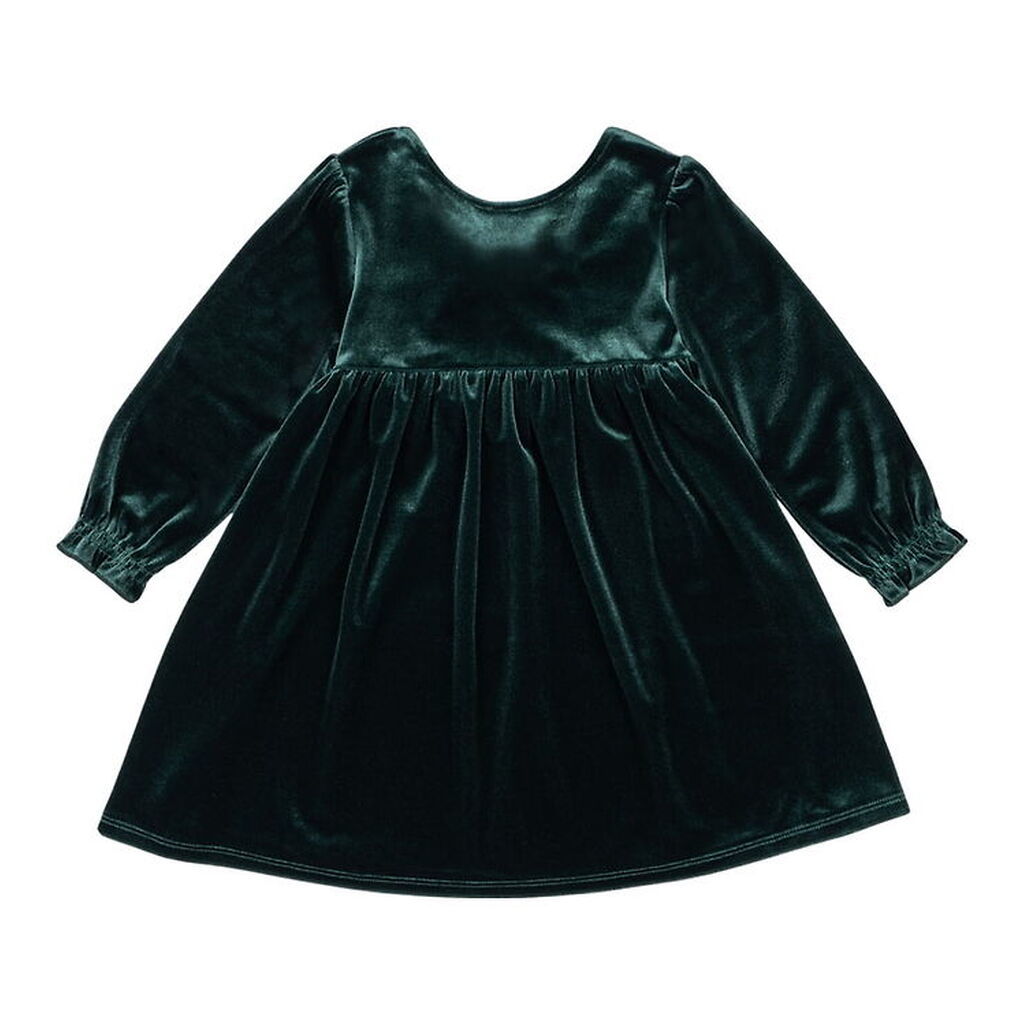 Konges Sløjd Velourkjole - Gia Bow - Pine Grove