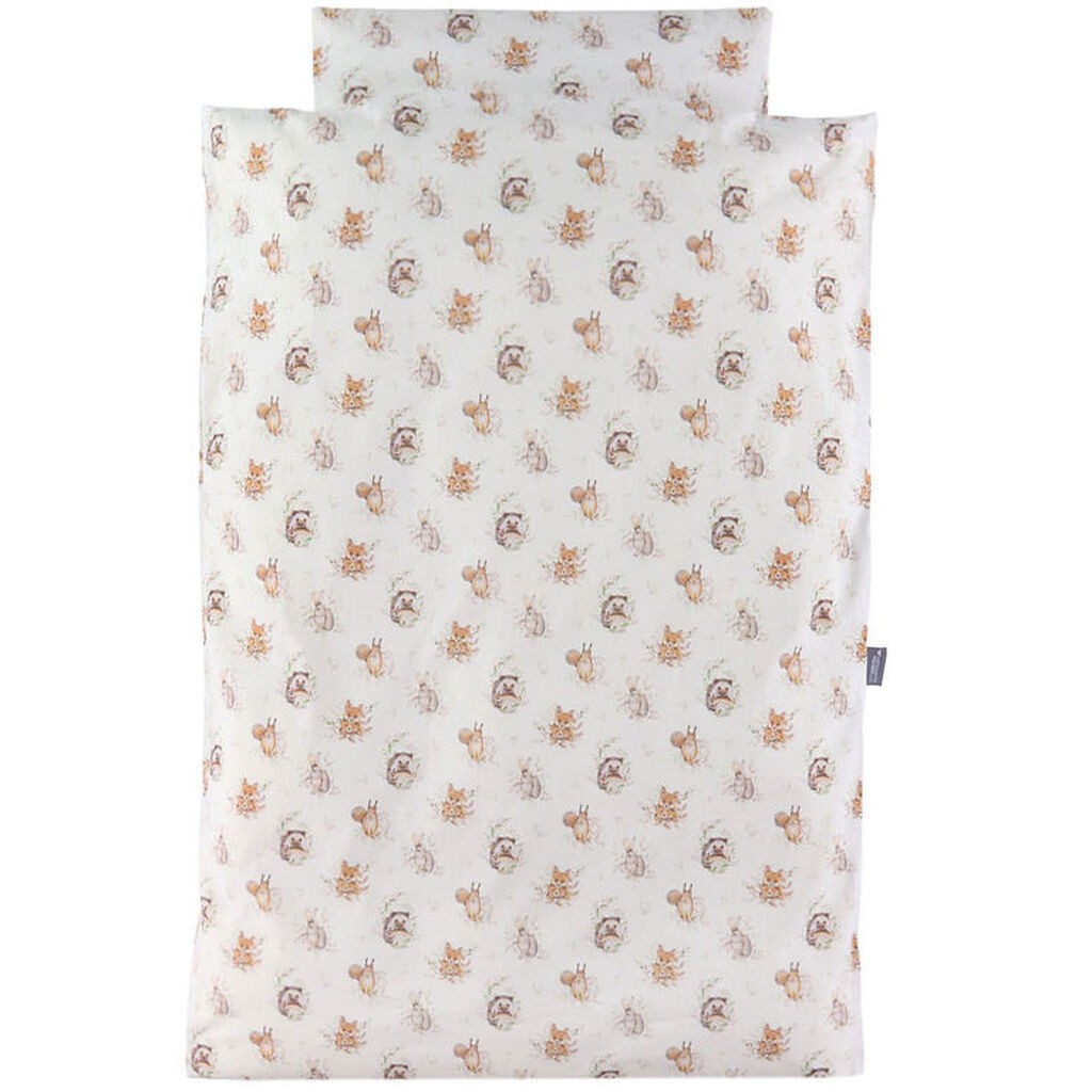 Nørgaard Madsens Sengetøj - Voksen - Hvid m. Små Ræve Og Pindsvi