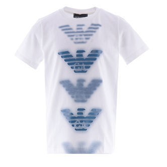 Emporio Armani T-shirt - Hvid m. Blå