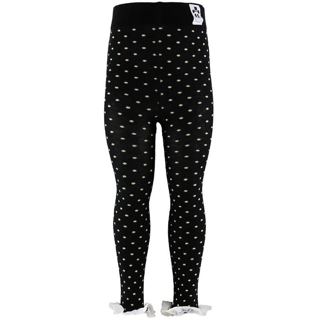 Mini Rodini Leggings - Polka Dot Lace - Sort