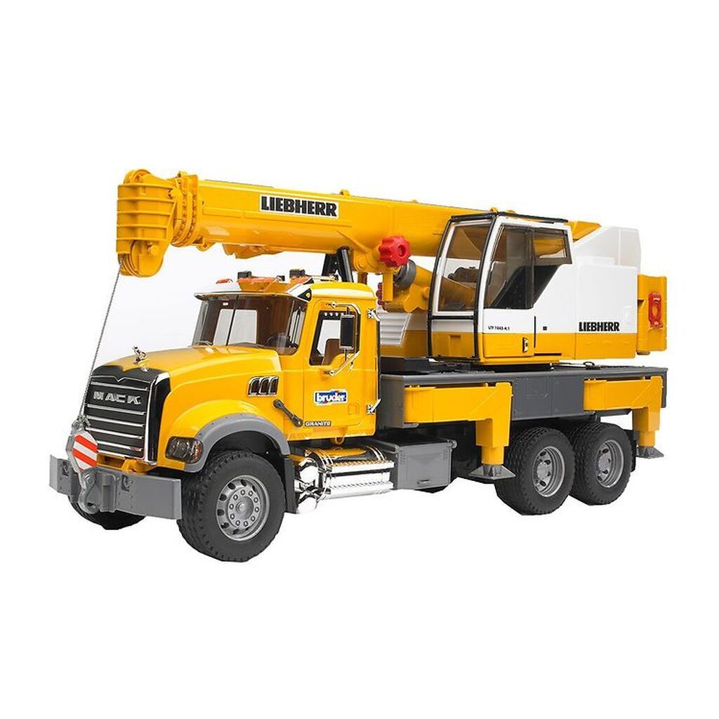 Bruder Arbejdsmaskine - MACK Granite Liebherr Kranbil - 02818