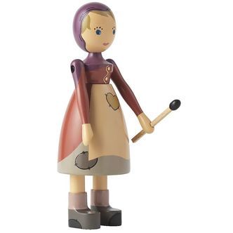 Kay Bojesen Træfigur - 14,5 cm - Den Lille Pige med Svovlstikker