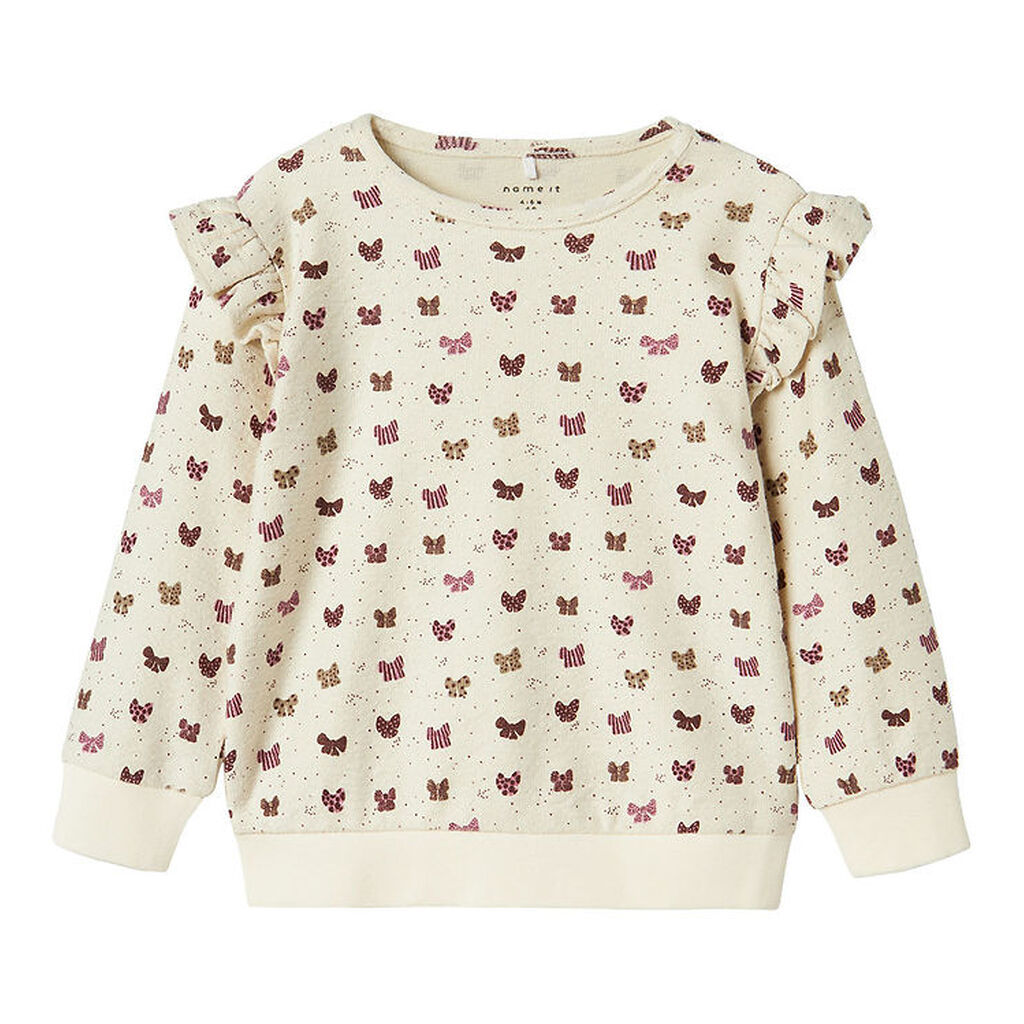 Name It Bluse - NbfRibow - Summer Sand m. Sløjfer