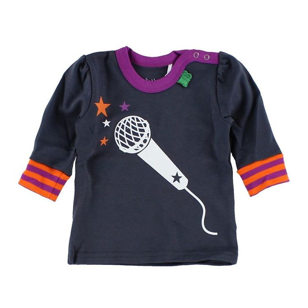 Freds World Bluse - Koksgrå/Lilla m. musik