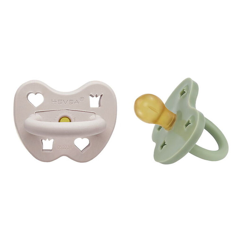 Hevea Sutter - 3-36 mdr - 2-pak - Naturgummi - Soft pebble/Green